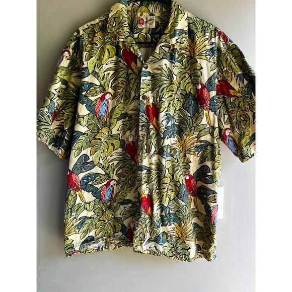 VTG The Hawaiian Original Hilo Hattie Mens Parrot Tropical Shirt XL Parrots - Picture 6 of 6